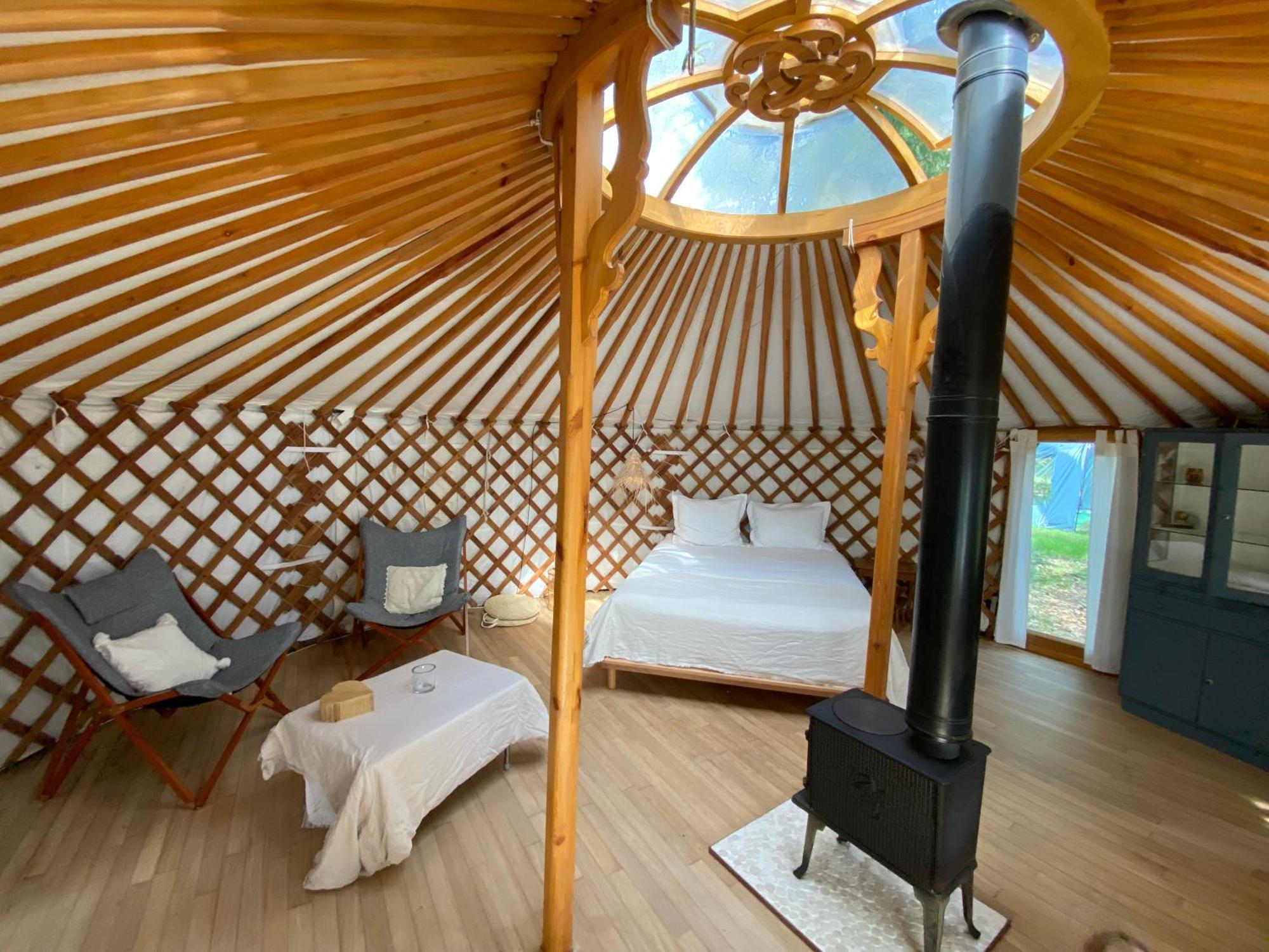 Ons Yurt Huisje In Het Bos Hollandsche Rading Eksteriør bilde