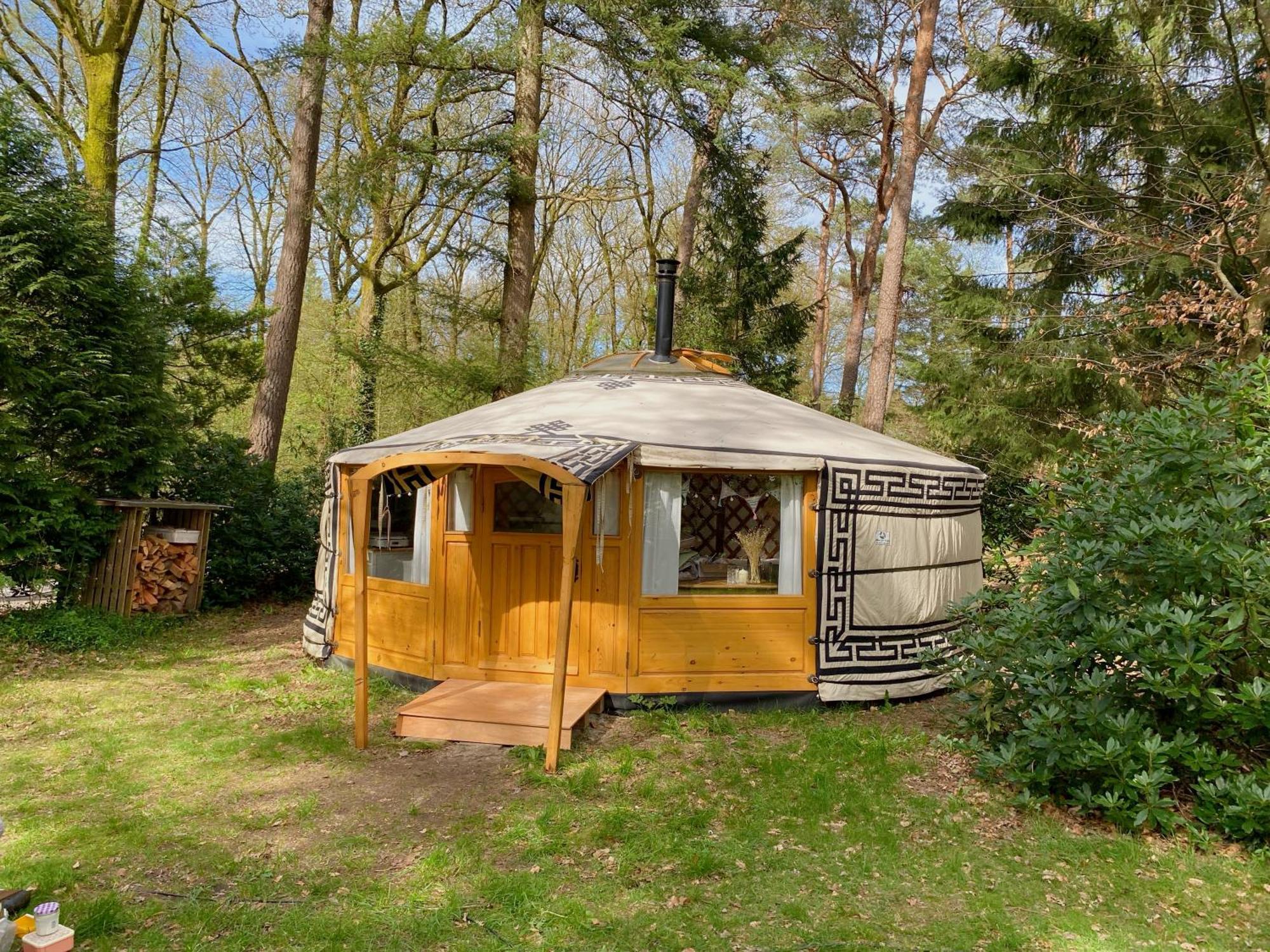 Ons Yurt Huisje In Het Bos Hollandsche Rading Eksteriør bilde